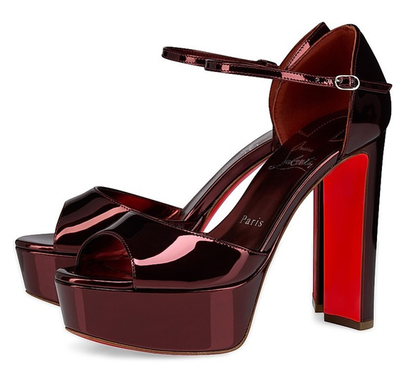Christian Louboutin Shoes - Christian Louboutin Sandaloo 130 Palio Red Platform Block Heel Sandal Pump 40